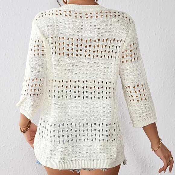 NWOT Amazon Bsubseach Crochet Top - Picture 2 of 5